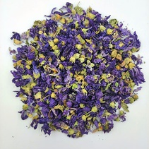 Цветы голубой мальвы