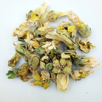 Цветы белой мальвы